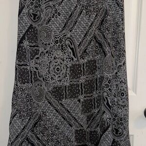 Kathie Lee Collection Black and Gray Maxi Skirt
